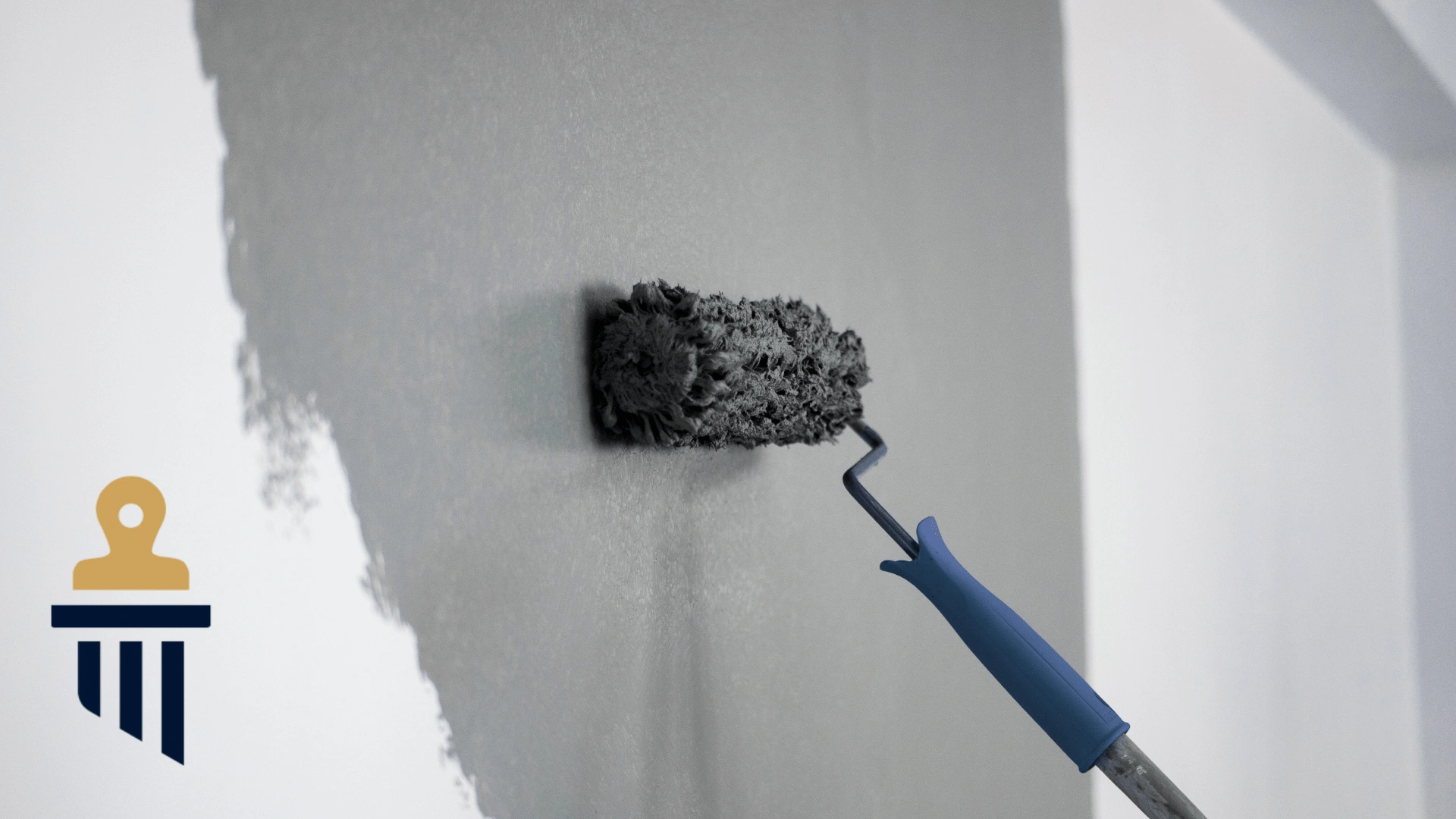 Professional painter applying paint